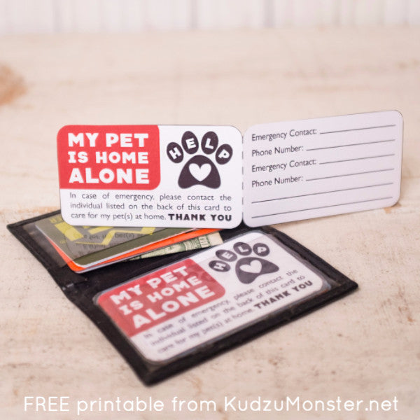 FREE Printable Pet Emergency Contact Card – Kudzu Monster free-printable-pet-emergency-contact-card-kudzu-monster