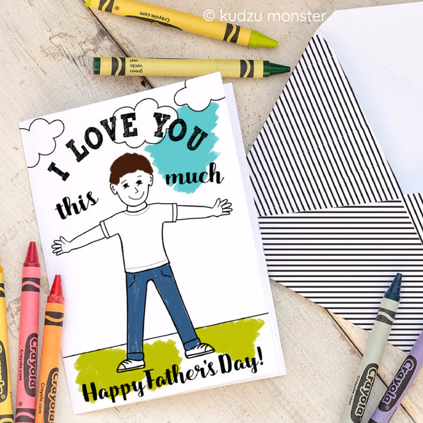 Father's Day Coloring Card