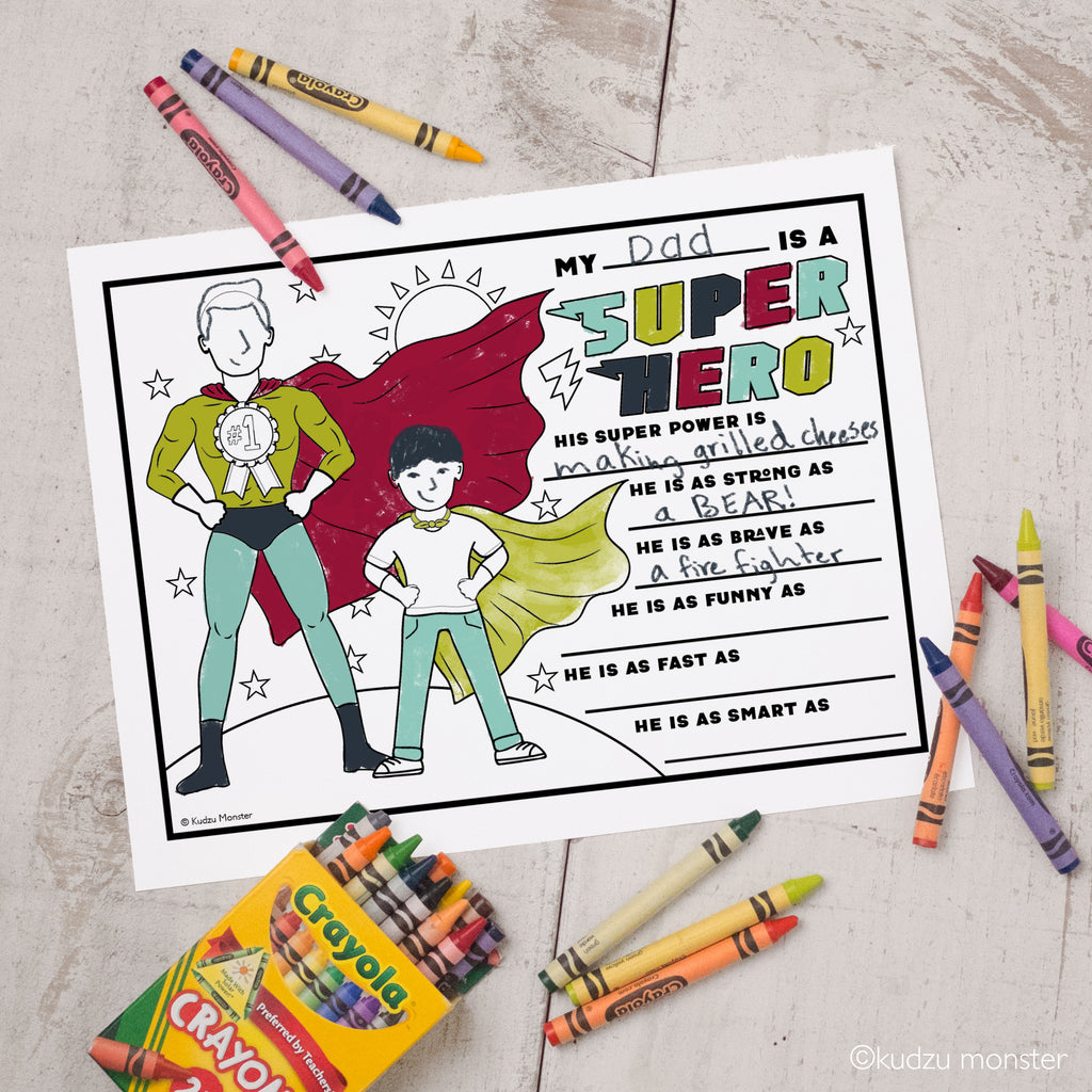 Super Hero Coloring Sheet