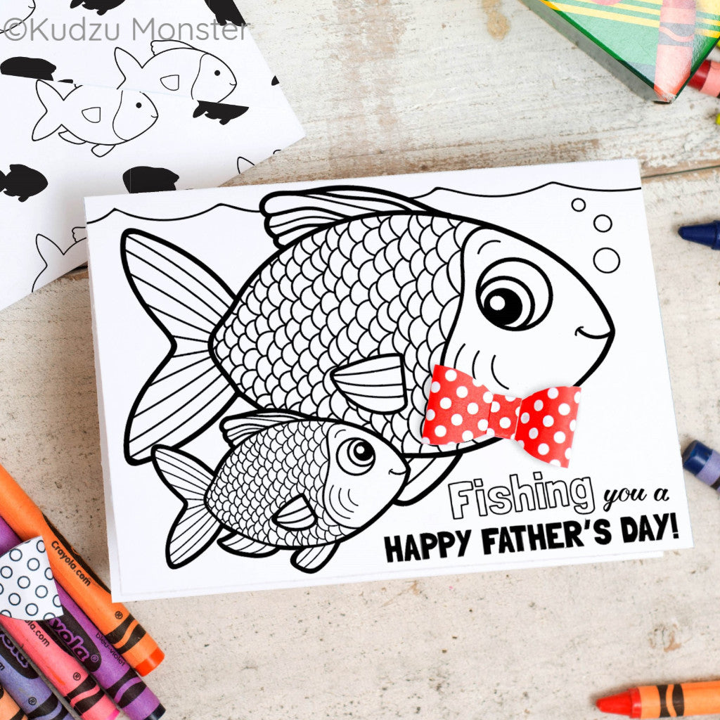 Fish Fathers Day Card Ideas Toddlers Father's Day Fishing Finger