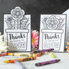 Flower Coloring Activity Card