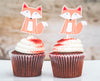 fox cupcake topper print at home