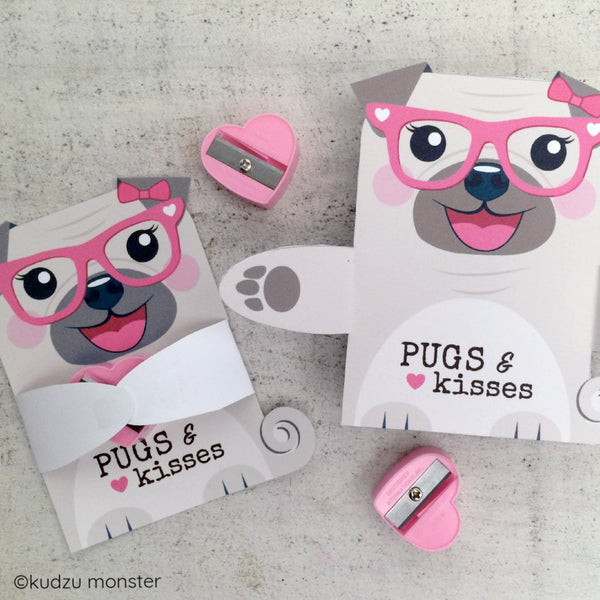 Valentine Girl Pug Candy Huggers