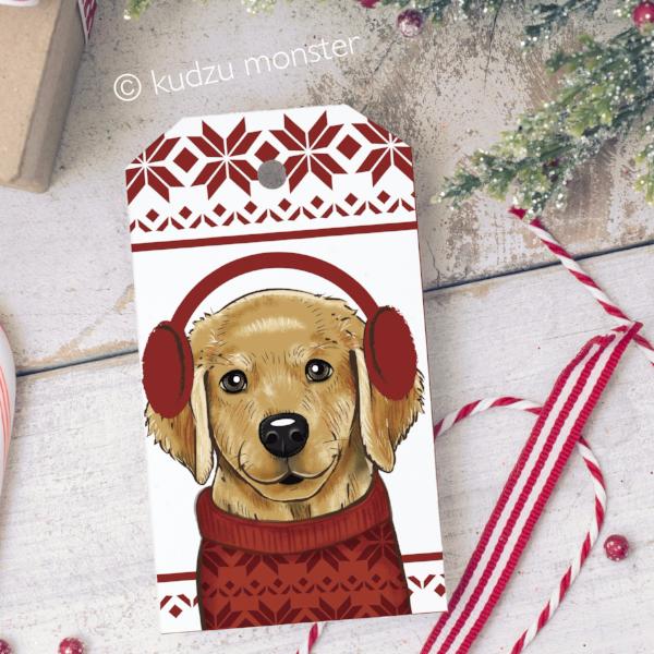 DIY Golden Retriever Gift Tags