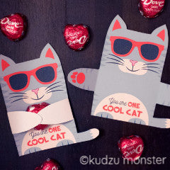 Valentine Grey Kitten Candy Huggers - Kudzu Monster

