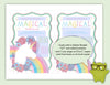 Unicorn Rainbow Gold Glitter Editable Printable Birthday Party Invitation Cute girly flowers and sparkles instant download DIY invite