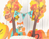 Fall Woodland Party printable decor kit fox deer raccoon bear Forest animals cupcake wrappers banner favors DIY baby shower birthday