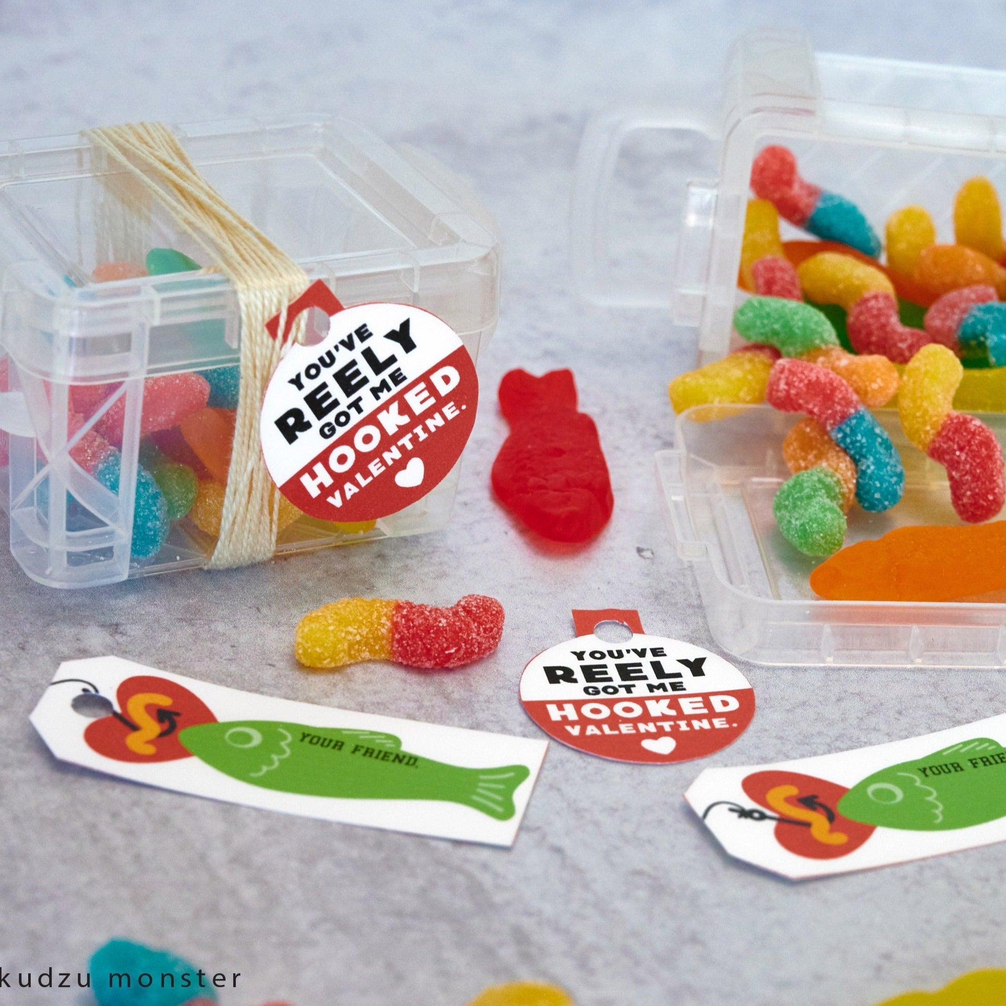 hooked on you tackle box Mini Tackle Box Valentines