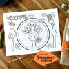 Thanksgiving Printable Placemat Activity Coloring Sheets for Kid's Table | Connect the Dots, Word Jumble, Maze, Turkey Coloring, Word Find