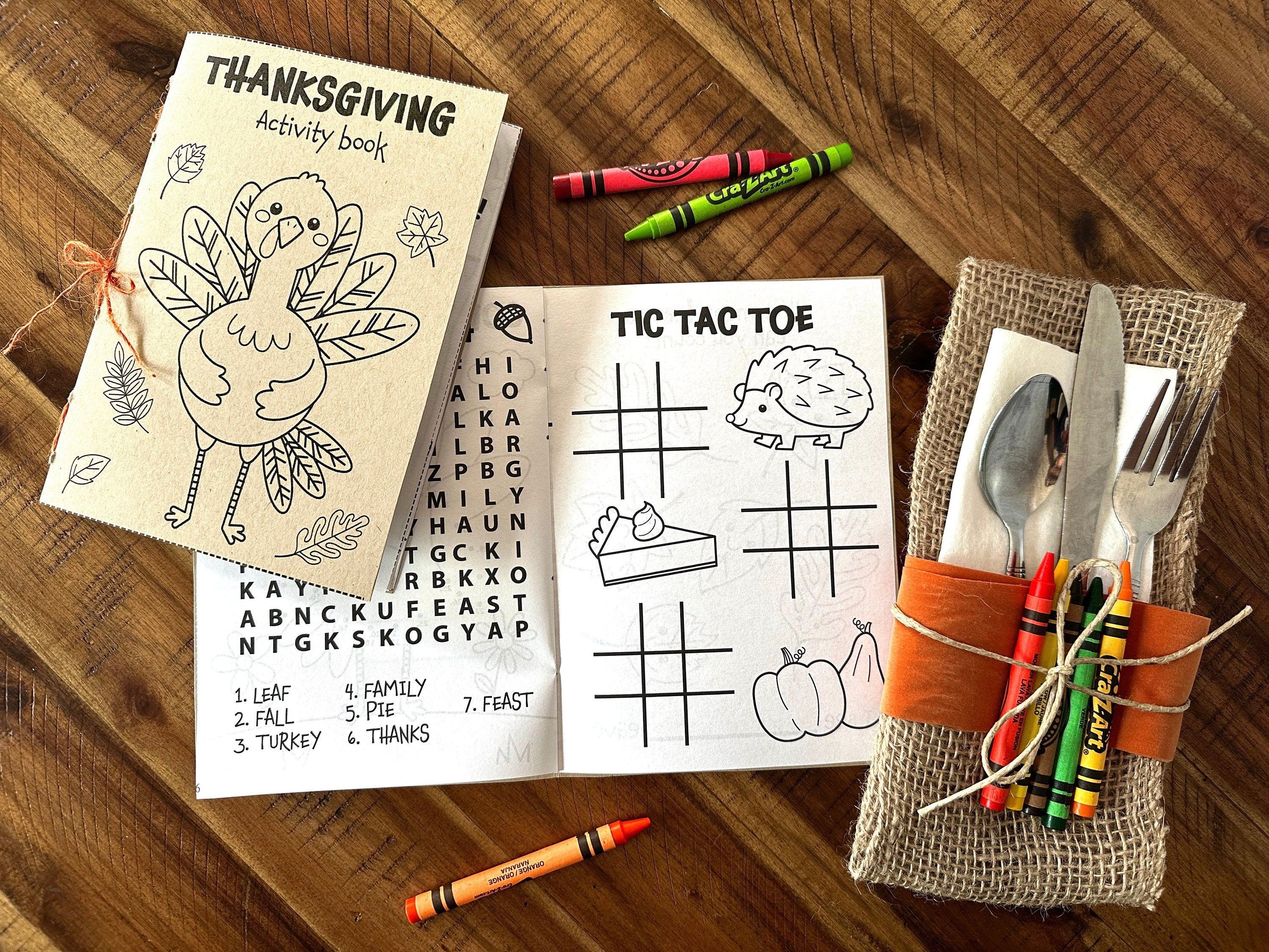 printable thanksgiving activity book for the kids table