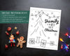 Printable Christmas Tree Fingerprint coloring activity | Instant download finger paint kids art coloring sheet | DIY finger painting artwork