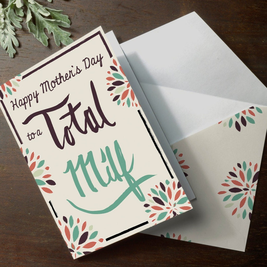 INSTANT DOWNLOAD Funny Mother's Day Card printable MILF great for husband to give to wife on mother's day print at home instant download