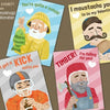 INSTANT DOWNLOAD Printable Classroom Valentines manly football boy's valentine's fishing fisherman mustache moustache lumberjack illustrated