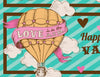Printable treat topper valentine's day vintage hot air balloon illustration Valentines Classroom candy bag print at home INSTANT DOWNLOAD