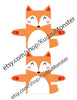 Woodland Fox birthday party candy holders printable DIY party favors cute fox hug for individual candy or suckers kids part classroom party