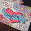 INSTANT DOWNLOAD Mothers Day Card cute floral tattoo style heart activity customizable 3D artwork for kids with matching envelope