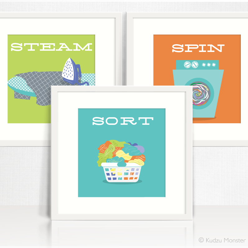 Laundry Instant Art Printable Set - Kudzu Monster
