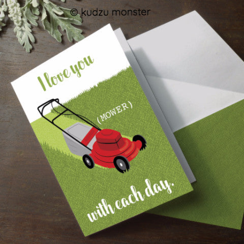 Lawn Mower Punny Card