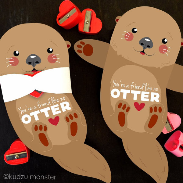 Valentine Otter Candy Huggers