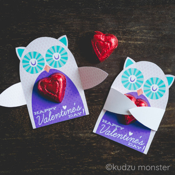 Valentine Owl Candy Huggers - Kudzu Monster
