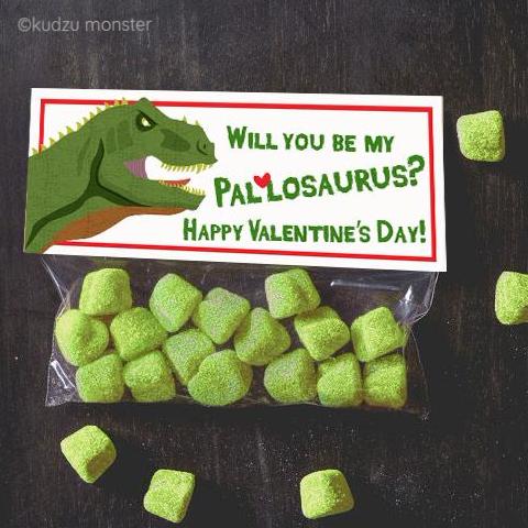 Pallosaurus Dinosaur Valentine Treat Topper