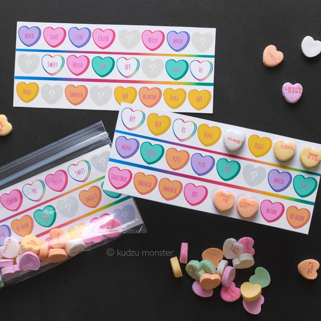 Pattern Valentine Conversation Hearts Activity