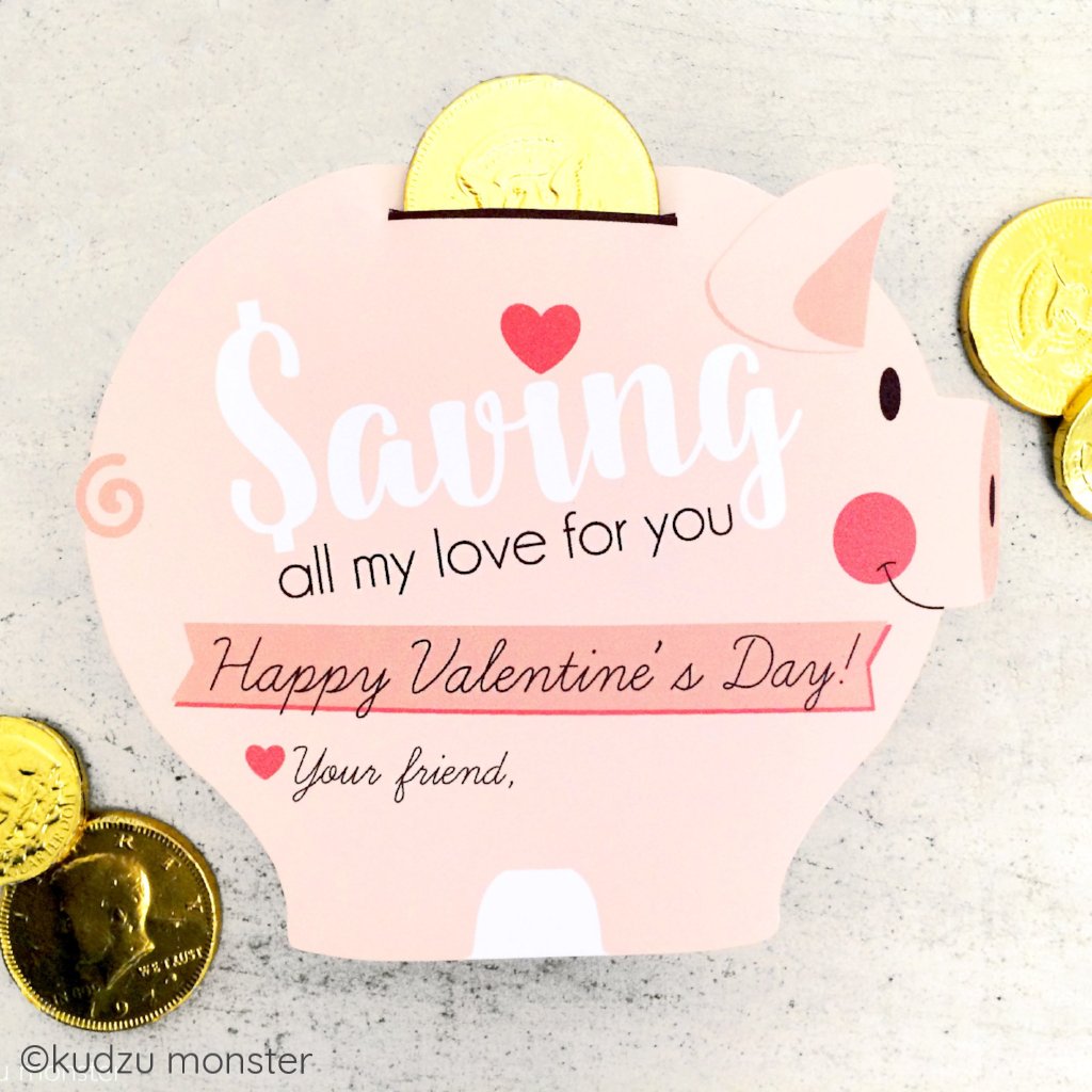 Piggy Bank Valentine