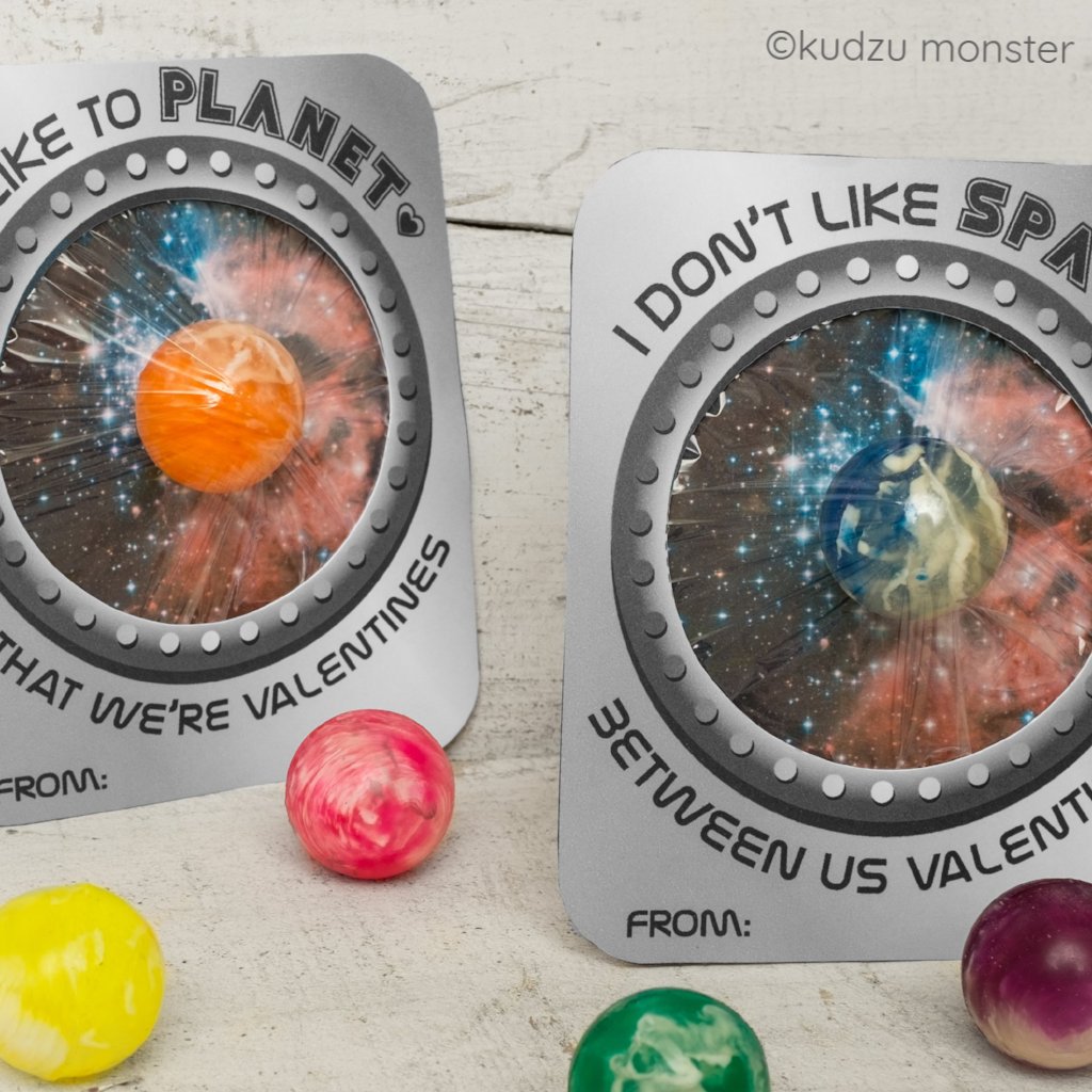 Space Bouncy Ball Valentine