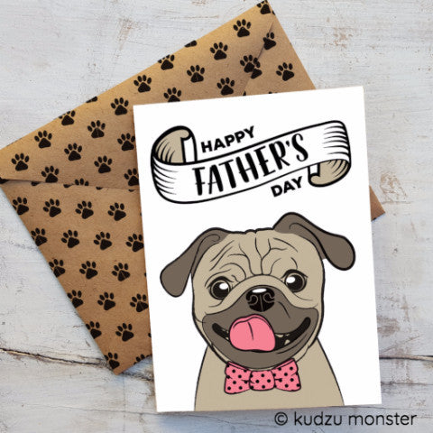 Pug Father's Day Card