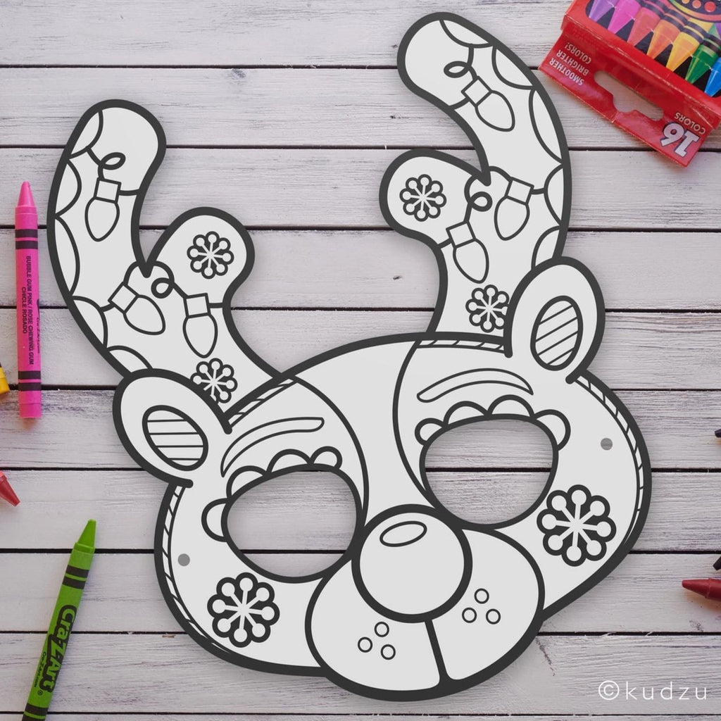 Reindeer Coloring Mask