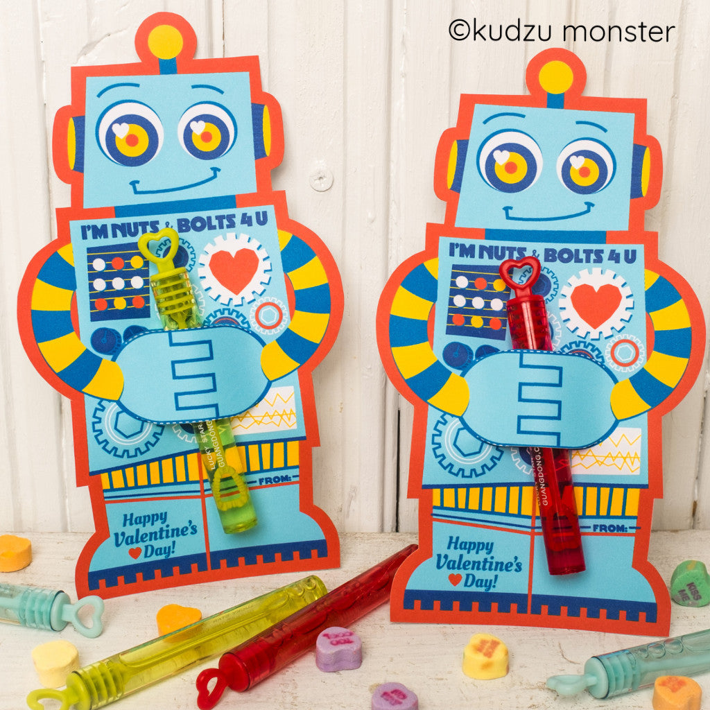 Valentine Robot Huggers - Kudzu Monster
