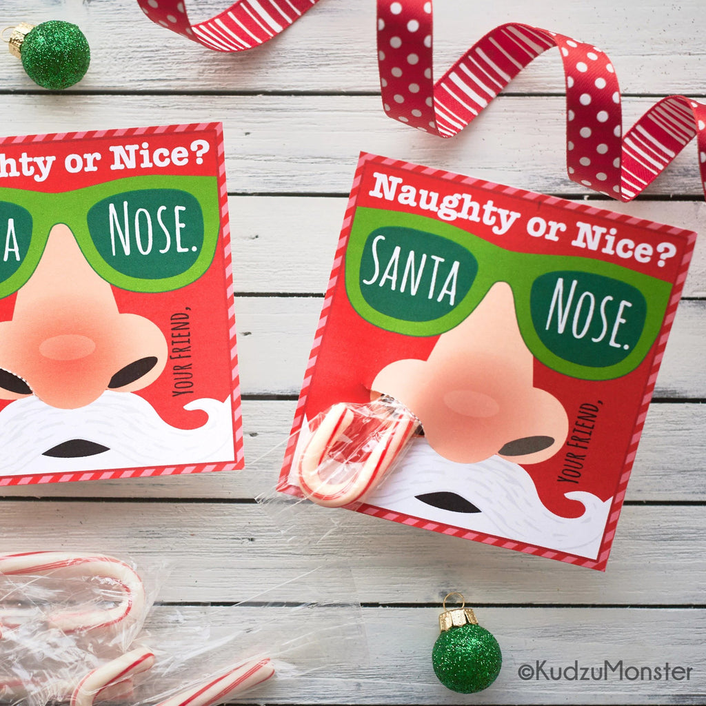 Santa Nose Candy Cane Holder
