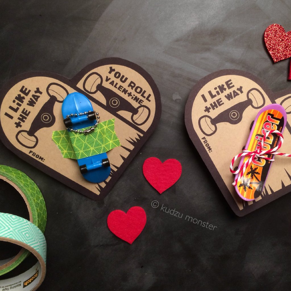 Skateboard Heart Valentine