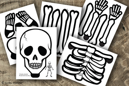 Large Printable Skeleton Parts