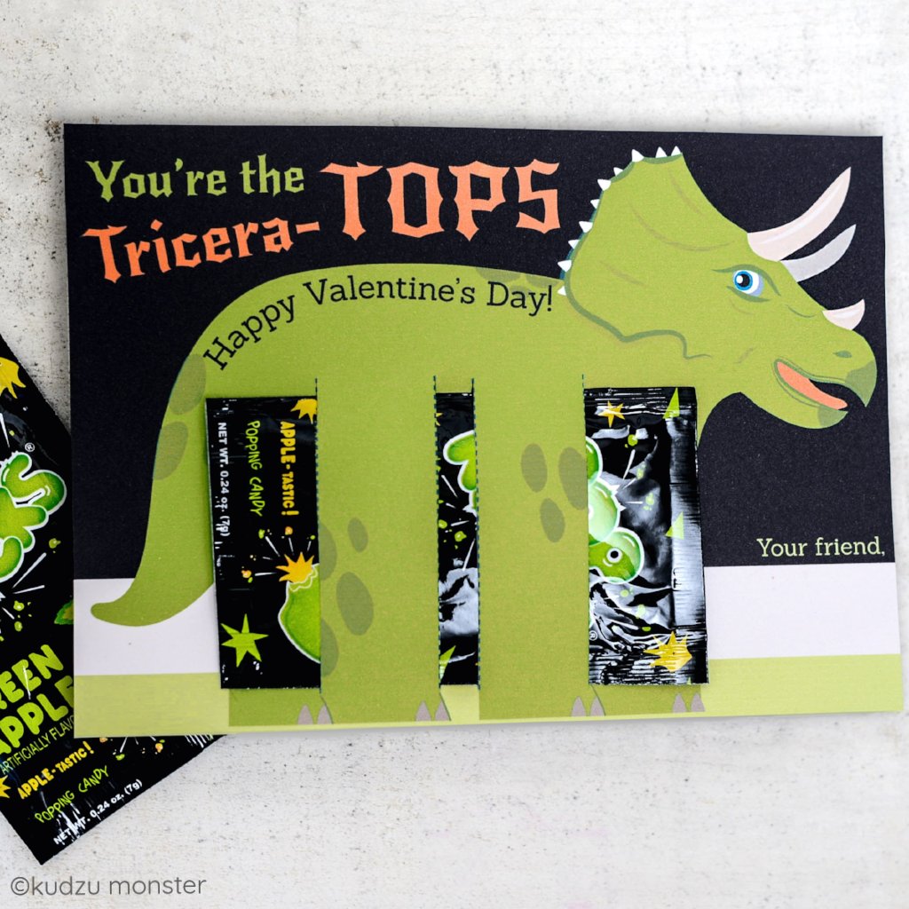 Valentine Triceratops Candy Huggers