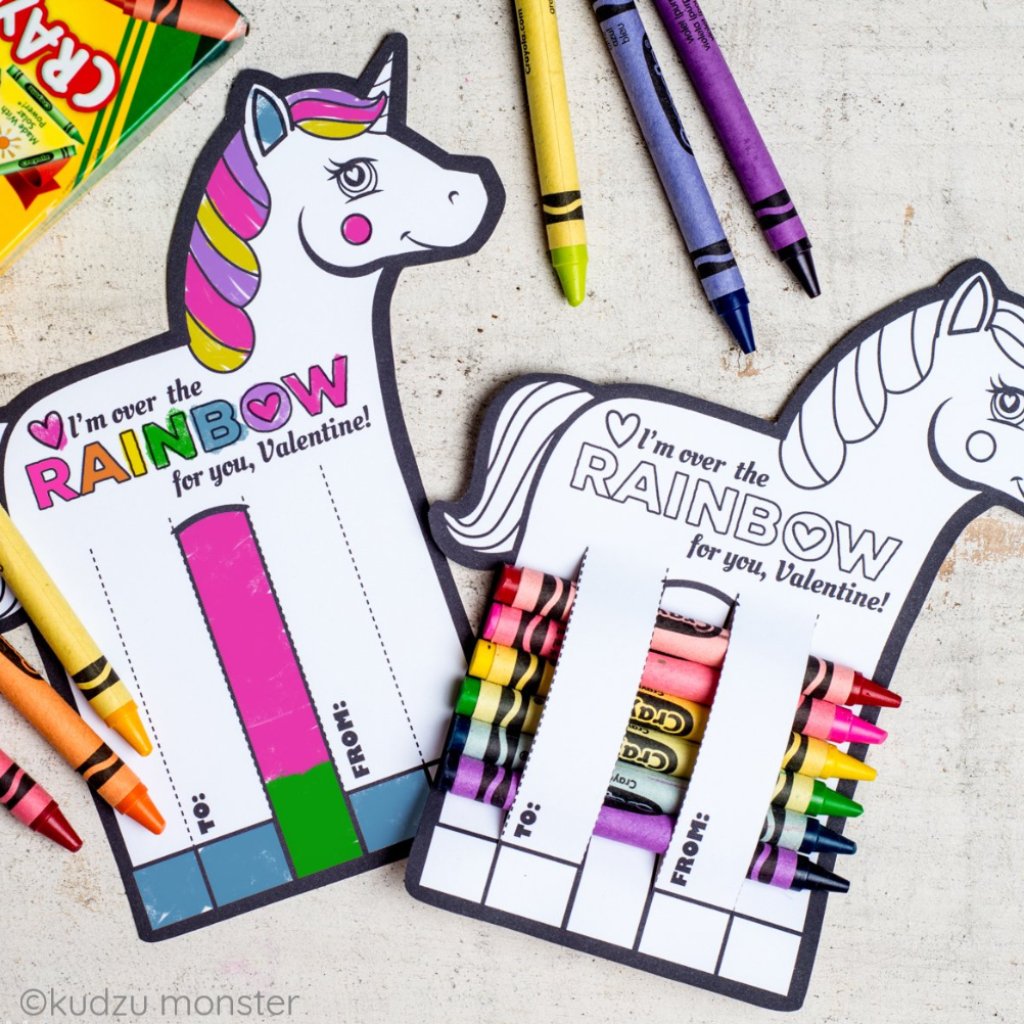 Valentine Unicorn Crayon Huggers