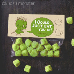 Valentine Zombie I Could Just Eat You Up Treat Topper - Kudzu Monster
